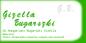 gizella bugarszki business card